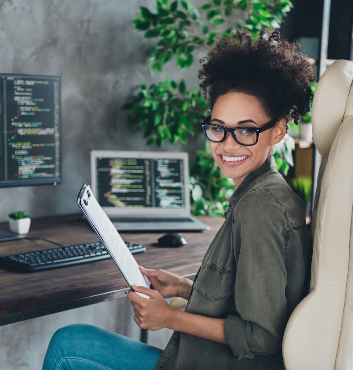 Women working at a desk